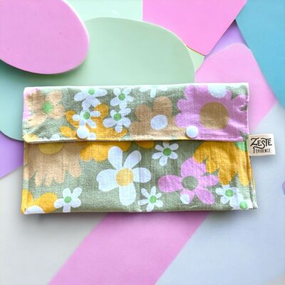 Double Compartment Solid Cosmetic Pouch