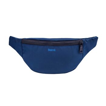 Sac à dos et sac banane Premium, cartable bleu glacier 2 pièces. 11