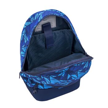 Sac à dos et sac banane Premium, cartable bleu glacier 2 pièces. 12