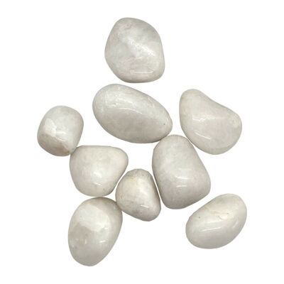 Tumbled Crystals, Pack of 12, White Agate