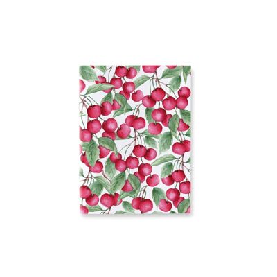 Recycled paper notebook - Cherries