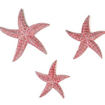 SET 3 STRIPED WOODEN STARS HM47598