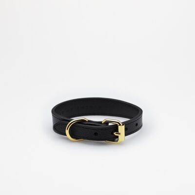 Black Leather Collar-Small Thin