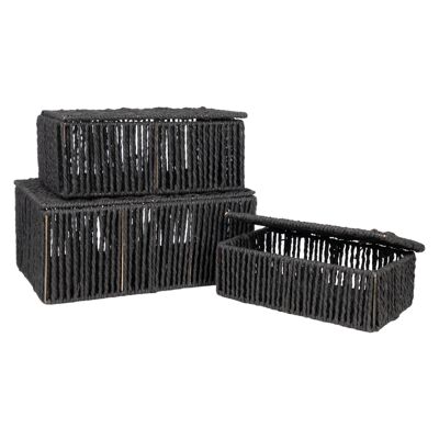 SET 3 CAJAS CUERDA NEGRAS HM843721000