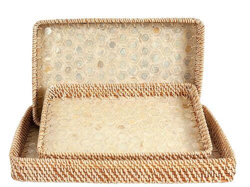 SET3 BANDEJAS NACAR/RATTAN HM11032000