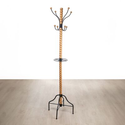 WOOD/METAL STANDING HANGER 44X44X183CM HM85