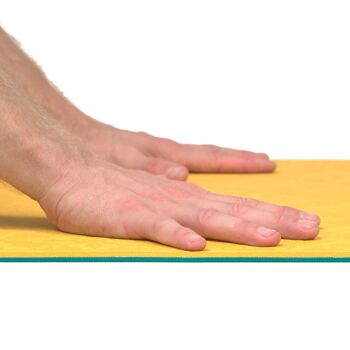 Tapis de yoga SOFT 6 mm gratuit - jaune/paon 4