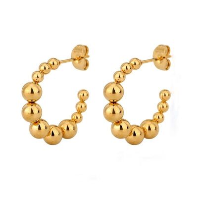 Earrings stainless steel GOLD - E60410130499