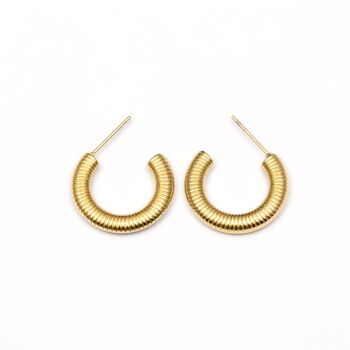 Boucles d'oreilles acier inoxydable OR - E60406120450