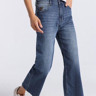 LOIS JEANS - Jeans | High Rise - Straight Wide Crop |133166