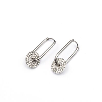 Earrings stainless steel SILVER - E60235130550