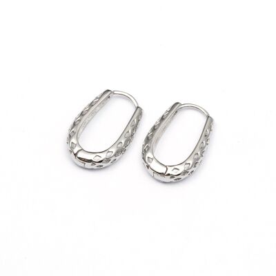 Earrings stainless steel SILVER - E60255120450