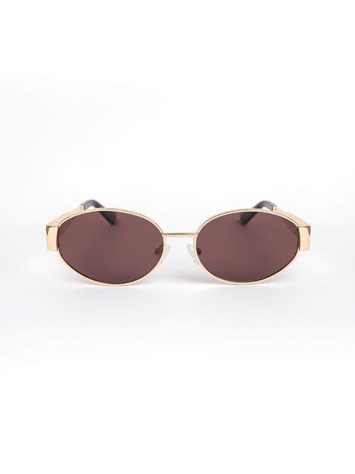 ANNAKEY TESSA BROWN GOLD SUNGLASSES