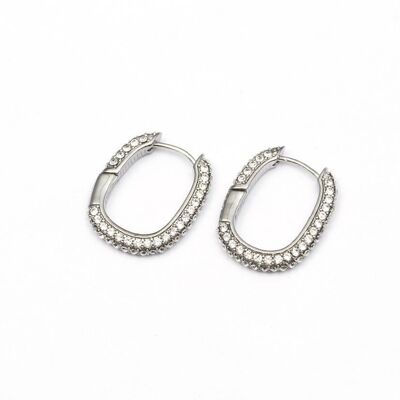 Earrings stainless steel SILVER - E60201150599