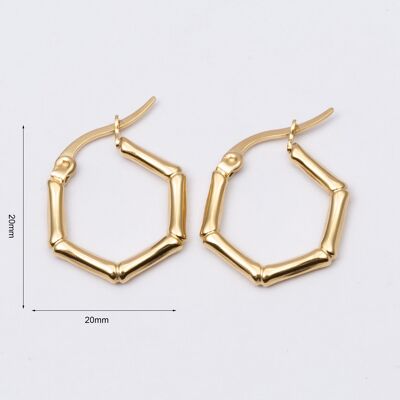 Pendientes acero inoxidable ORO - E60032080350