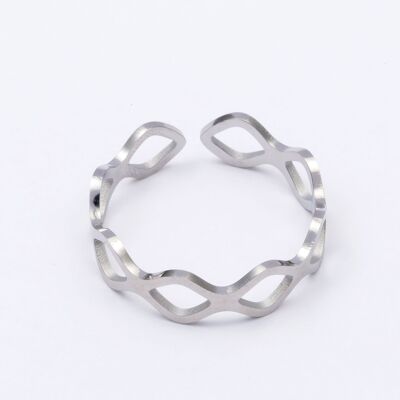 Anillo acero inoxidable PLATA - R40052050250