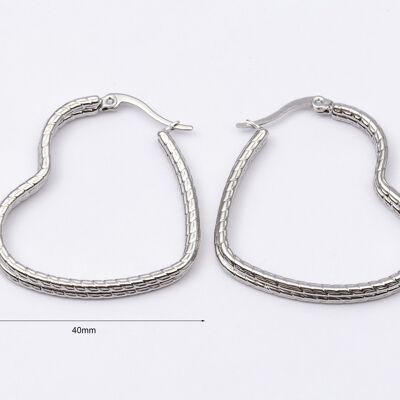 Earrings stainless steel SILVER - E60061065399