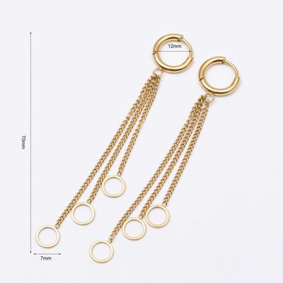 Earrings stainless steel GOLD - E60012075350
