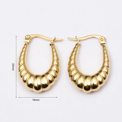 Pendientes acero inoxidable ORO - E60082105450