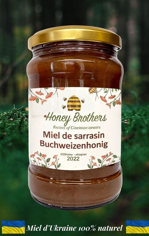Miel de sarrasin Honey Brothers 100% naturel- Miel de terroirs d'Ukraine - 400g