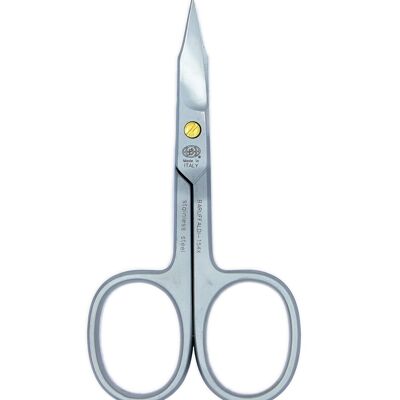 Spear tip nail scissors, stainless steel