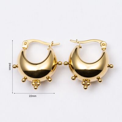 Boucles d'oreilles acier inoxydable OR - E60070115499