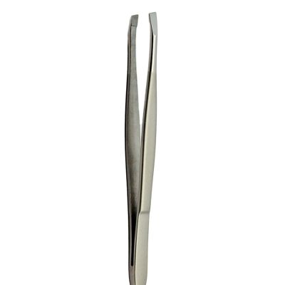 Depilatory tweezers 9 cm oblique, stainless steel