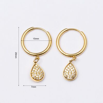 Earrings stainless steel GOLD - E60346191699