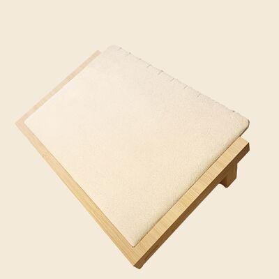 Espositore piatto per catene in velluto beige