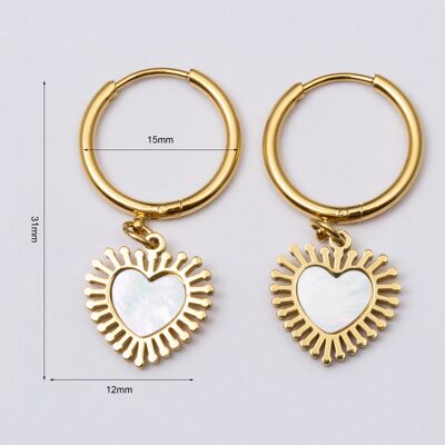 Pendientes acero inoxidable ORO - E60330115450