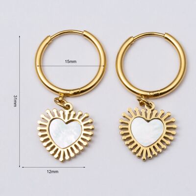 Earrings stainless steel GOLD - E60330115450