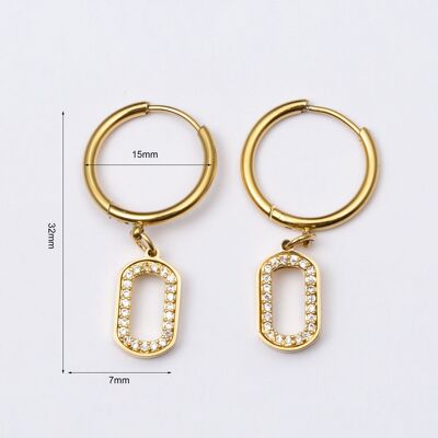 Pendientes acero inoxidable ORO - E60324198699