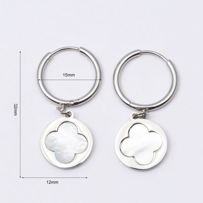 Earrings stainless steel SILVER - E60319094399