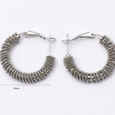 Earrings stainless steel SILVER - E60077095450