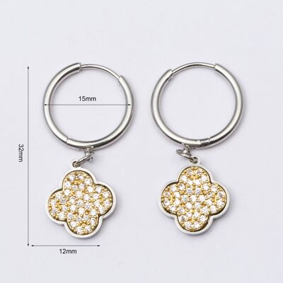 Pendientes acero inoxidable PLATA - E60315185699