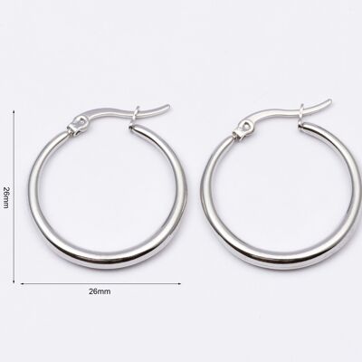 Pendientes acero inoxidable PLATA - E60039070350