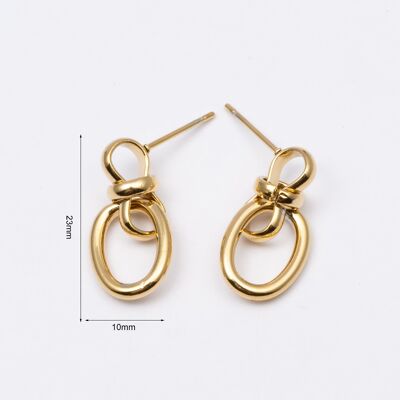 Earrings stainless steel GOLD - E60024050299