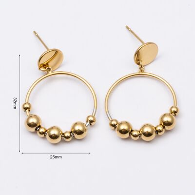 Earrings stainless steel GOLD - E60018080399