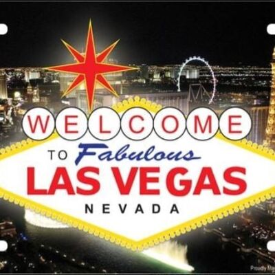 Plaque d'immatriculation Skyline de Las Vegas