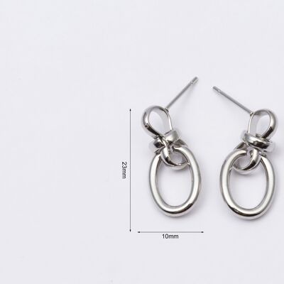 Earrings stainless steel SILVER - E60023050299