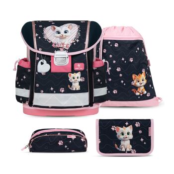 Ensemble de cartable Classy Cute Kitten 4 pcs 1