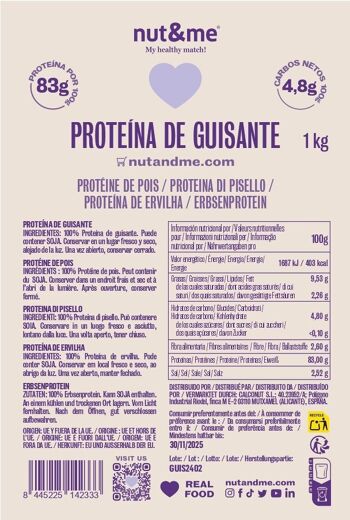 Proteína de guisante 1 kg - Proteína en polvo 3