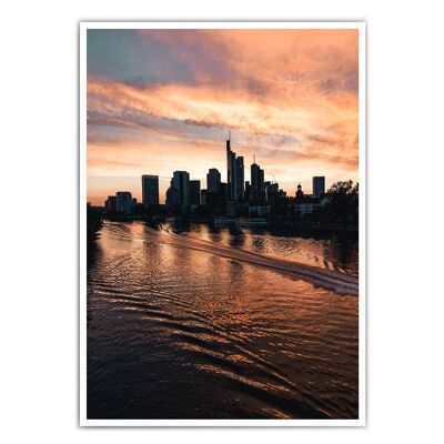 Cartel de Frankfurt am Main - Olas al atardecer