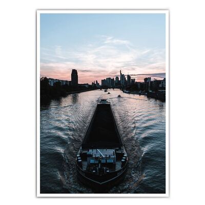 Schiff am Main Bild - Frankfurt Poster