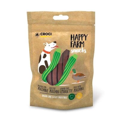 Snack pour chiens Canard et Courgettes - Happy Farm