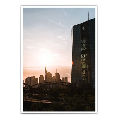 Puesta de sol BCE - Frankfurt imagen