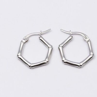 Pendientes acero inoxidable PLATA - E600310070350