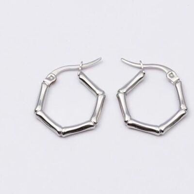 Earrings stainless steel SILVER - E600310070350