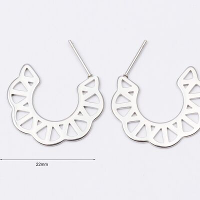 Pendientes acero inoxidable PLATA - E60029060350