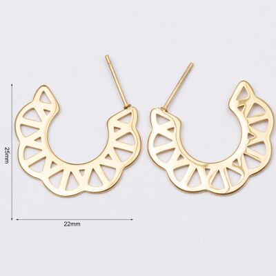 Pendientes acero inoxidable ORO - E60030070350